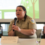 Brandi Miller-Parrish, ’05, environmental education specialist, Jennings Environmental Education Center, DCNR; speaks as part of an alumni panel discussion at SRU.