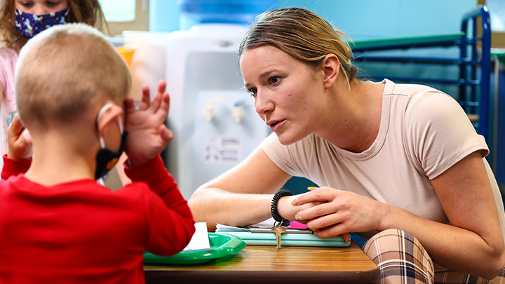 Teaching with student.