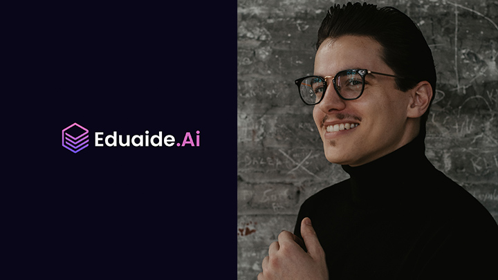 Headshot photo of Thomas Thompson with Eduaide.ai logo