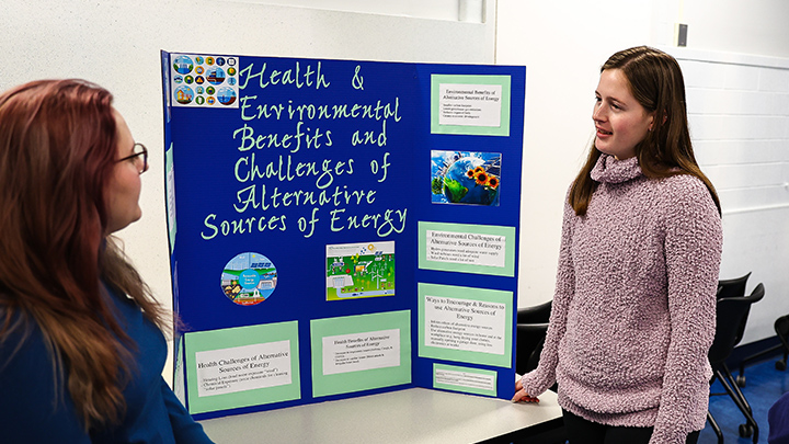 Public health students giving a presentation