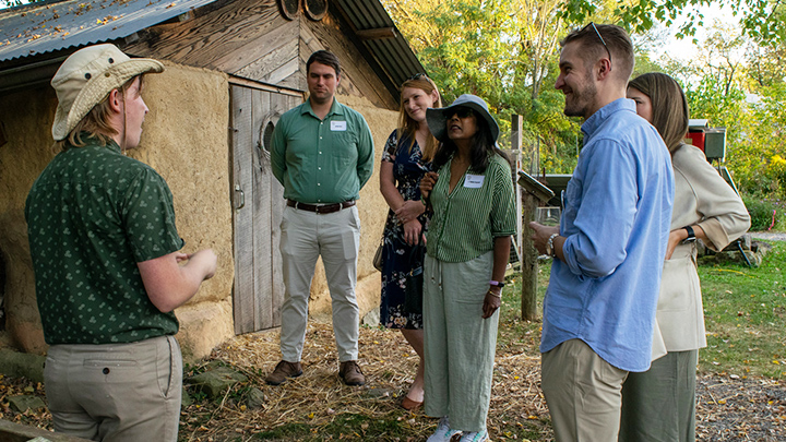 Attendees of the first annual Harmony Harvest Fundraiser tour the Macoskey Center grounds. The event returns for another year of supporting the center's mission on Sept. 19.