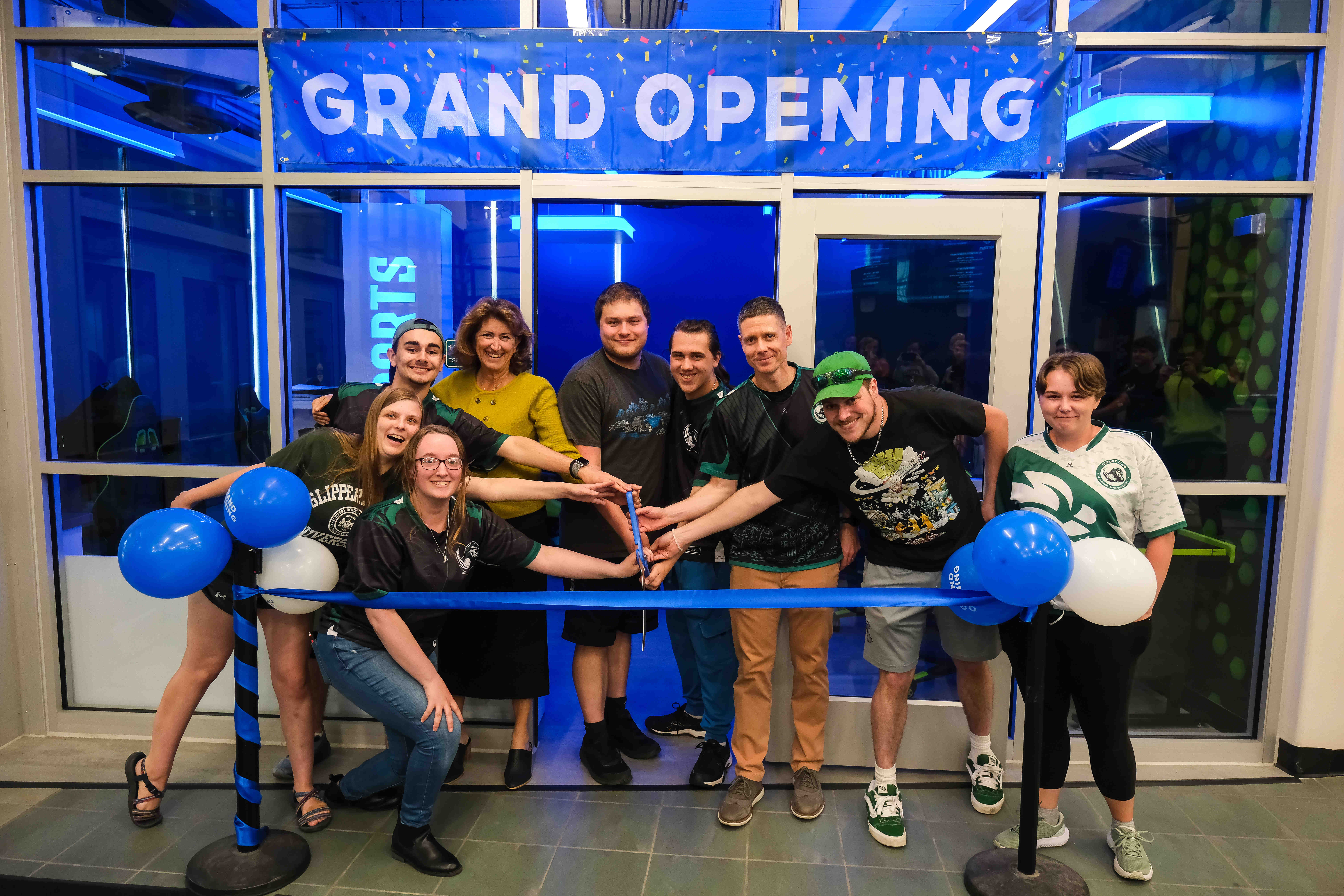 Ribbon cutting on the new E-Sports Gaming Lunge in the ARC.
