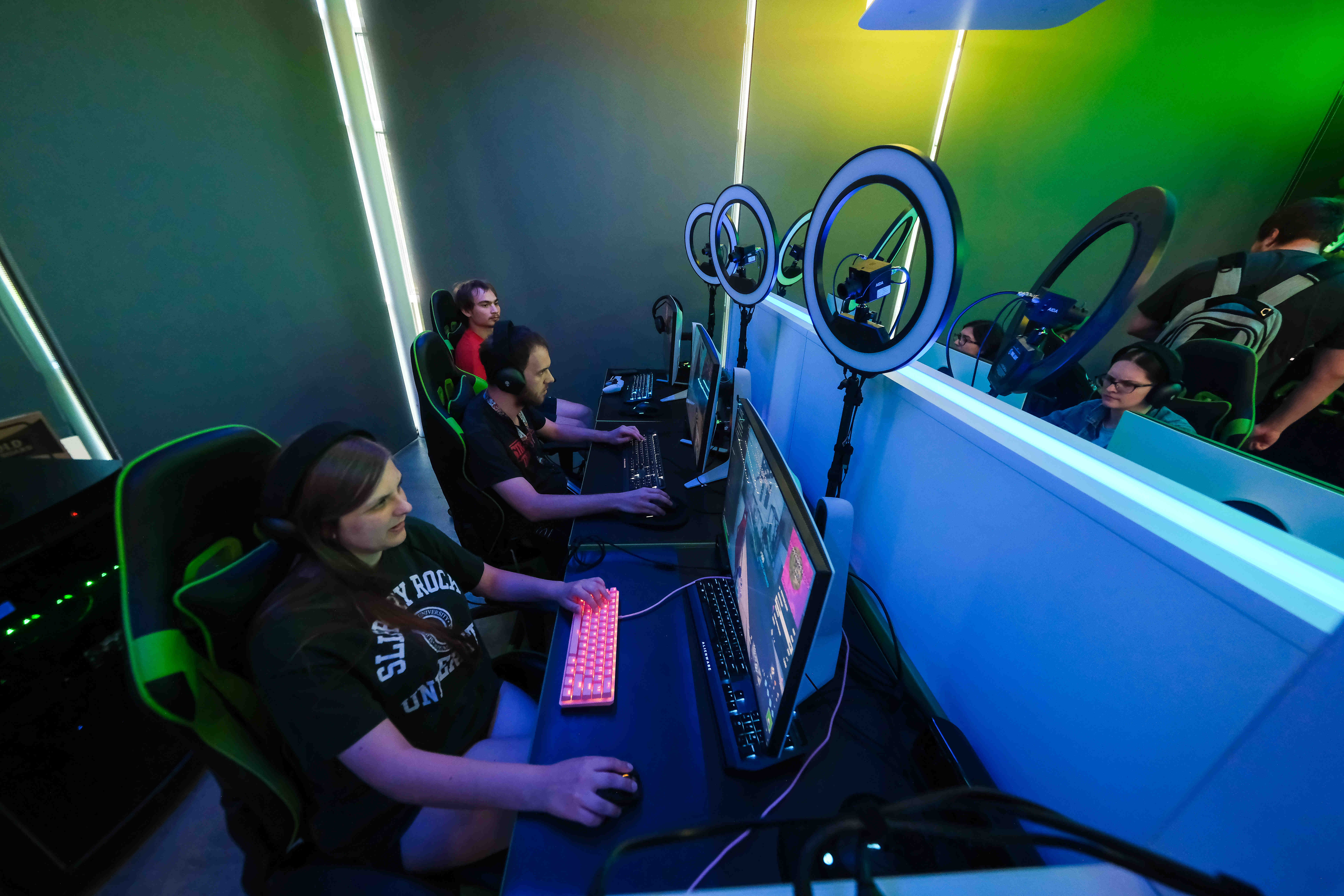 Students in the new E-Sports Gaming Lounge