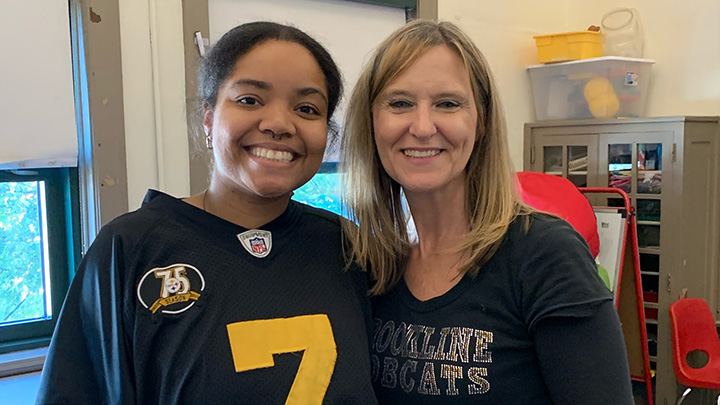 Elsie Eason worked closely with Gina Murphy, her cooperating teacher at Brookline Elementary.