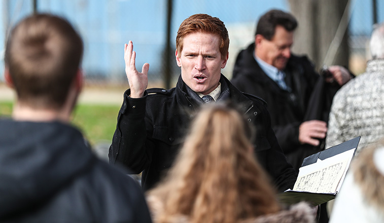 Christopher Scott instructing students