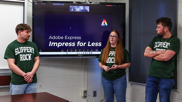 Students preparing for an AMA presentation.