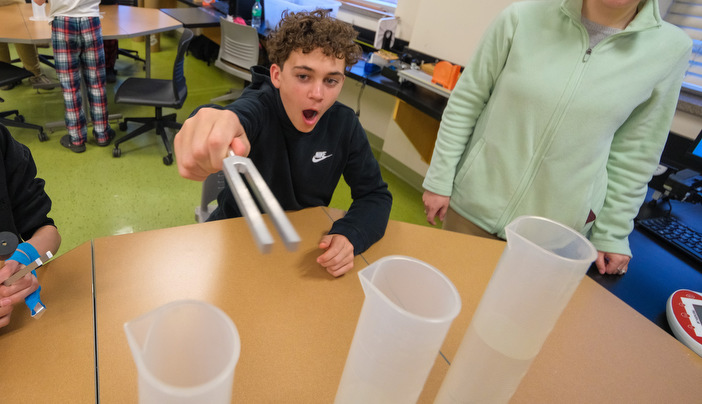 Students learning about science.