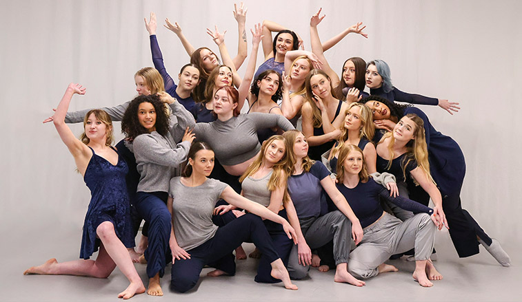 Group of performance dancers