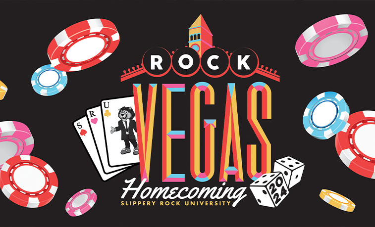 Slippery Rock University’s 2024 Homecoming festivities take place Oct. 11-12 with a Las Vegas theme this year.