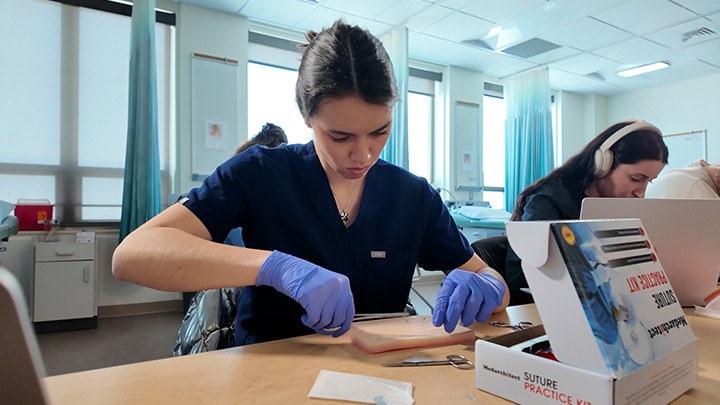 Health care students at SRU.