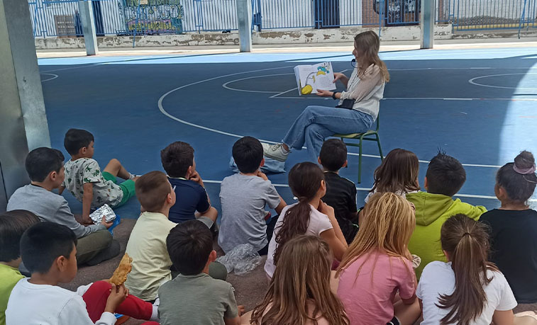 Slippery Rock University graduate Laura Jasinski teaches a class in Spain as one of many SRU alumni who are teaching abroad.