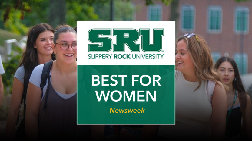 Women walking on campus.