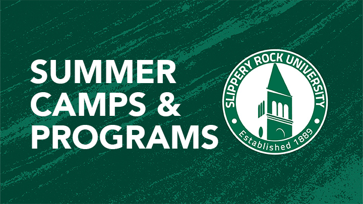 Graphic with SRU logo that says Summer Camps and Programs.