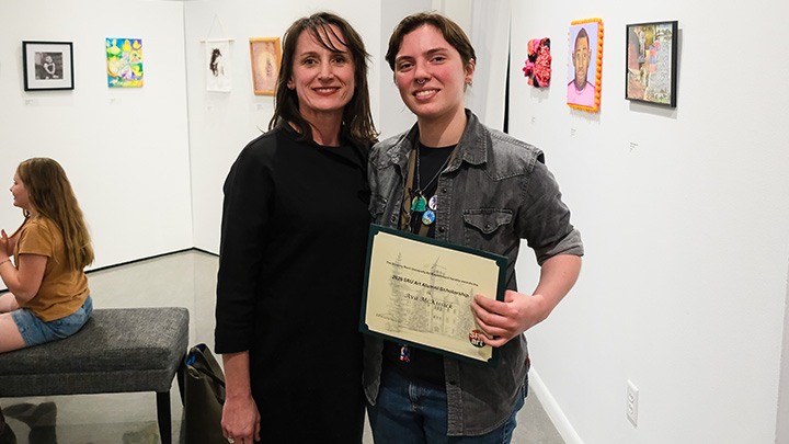 Student with professor