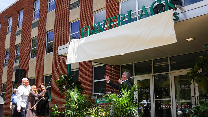 Celebrating the Haverlack College of Business naming