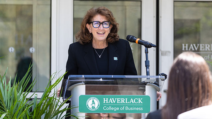Celebrating the Haverlack College of Business naming