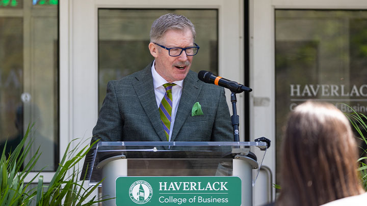 Celebrating the Haverlack College of Business naming