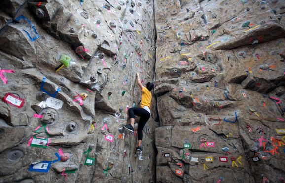 Rock Climbing Wall inside of the ARC