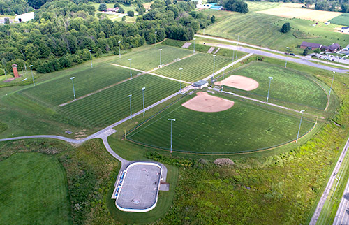 Aerial view of James P. McFarland Recreational Sports Complex