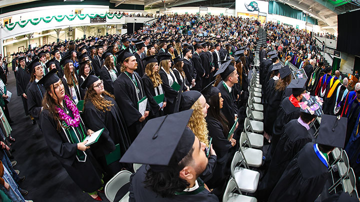 Grads in the field house