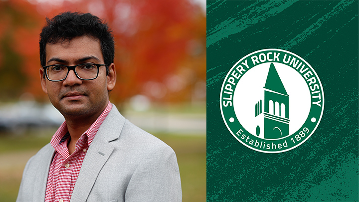 Portrait of Dr. Rony with SRU logo