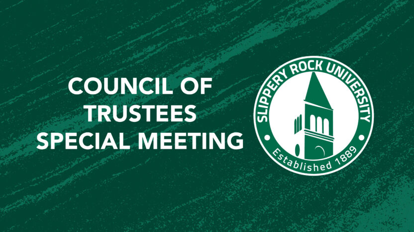 SRU logo graphic that says Council of Trustees Special Meeting