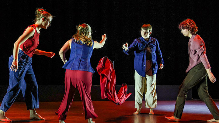 Dance students performing.