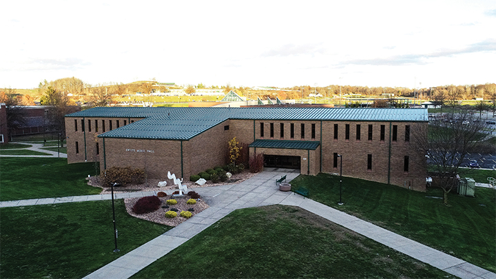 Exterior photo of Swope Music Hall building.